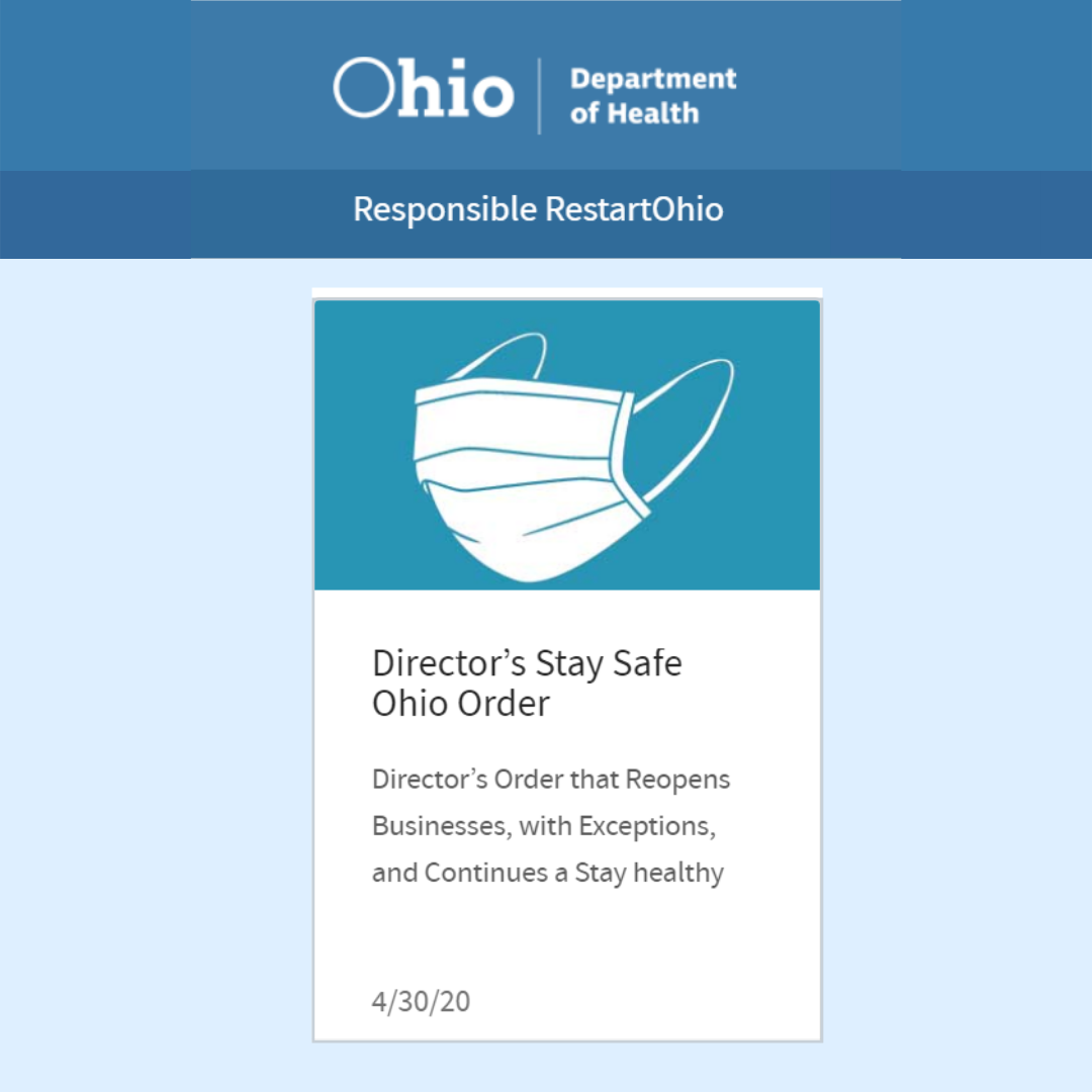 Directors Stay Safe Ohio Order 04302020 05012020